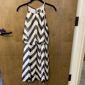 Beautiful black and cream chevron dress